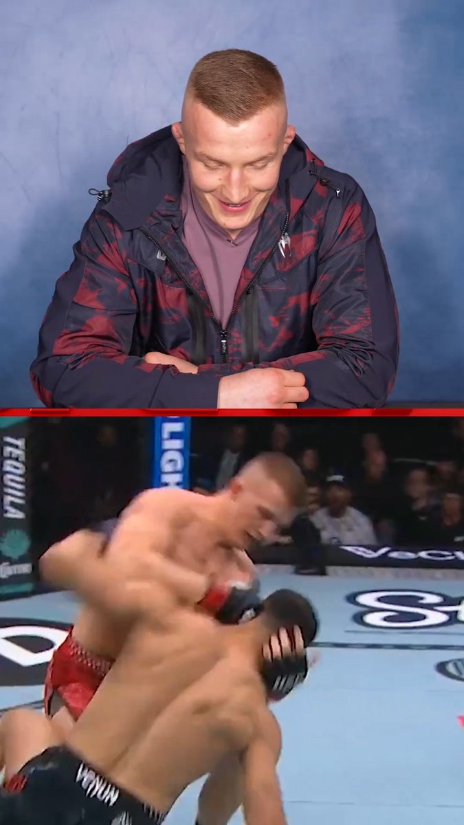 FOUR knockdowns?! That's insane 🤯 🇵🇱 #UFCLondon Iwo Baraniewski reacts to his insane UFC debut!