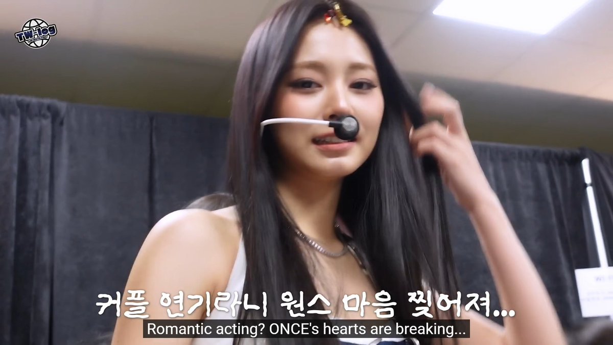 Tzuyu comforting us about Dahyun's romantic acting telling us it's fake, she's so funny 😭 "ONCE's hearts are breaking... It's okay! It's fake, it's fake! It's just acting! Don't worry!"