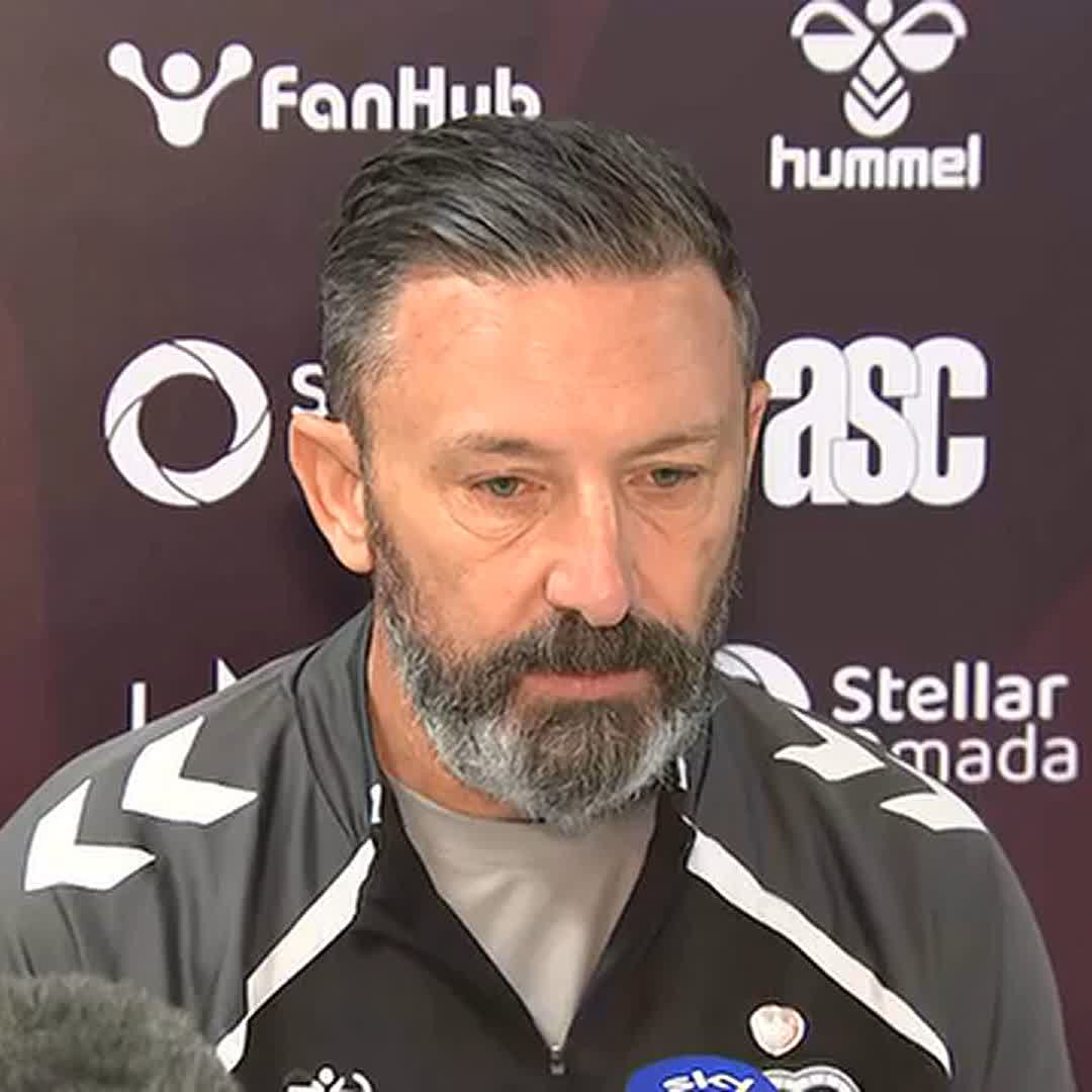 🗣️ "I fully believe we are going to have a special end to the season." 🗣️ "Not a lot of room for error for any team." 🗣️ "We are the underdog." Hearts head coach Derek McInnes on the title race, with Celtic two points behind, and Rangers a further point back in third ⤵️