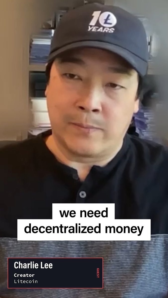 Charlie Lee: Even if it is less efficient, decentralization still matters. Charlie Lee Ⓜ️🕸️ explains why decentralized money exists and why control over currency matters more than efficiency.