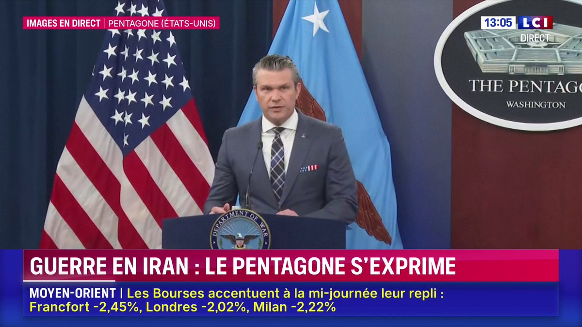 Guerre en Iran : ยซ Le pire mรฉtier du monde en ce moment : dirigeant des Gardiens de la rรฉvolution ยป, dรฉclare Pete Hegseth, secrรฉtaire ร la Dรฉfense des รtats-Unis