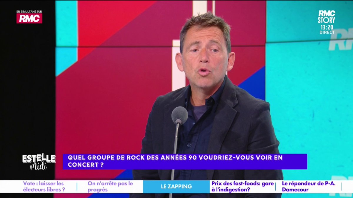 🎶 Quel groupe de rock des années 90 voudriez-vous voir en concert ? 🎙️ Daniel Riolo : "J'ai un blocage sur les vieux sur le retour, je n'arrive pas à aller les voir... Je ne supporte pas voir les Rolling Stones à 80 ans essayer de se tortiller sur scène !" #EstelleMidi