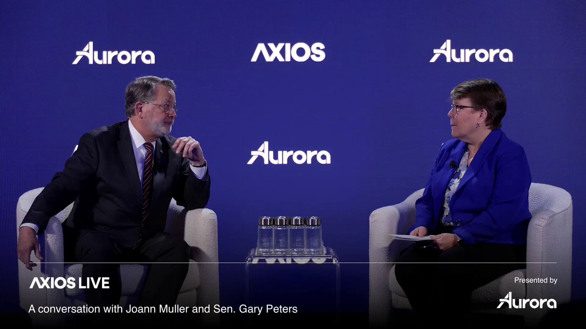 .Senator Gary Peters on balancing the benefits and risks of autonomous vehicles: "To me it's a moral imperative that we actually figure this out and bring this safety to the roads. But understanding it's not a clear path – the technology evolves, there's going to be accidents."
