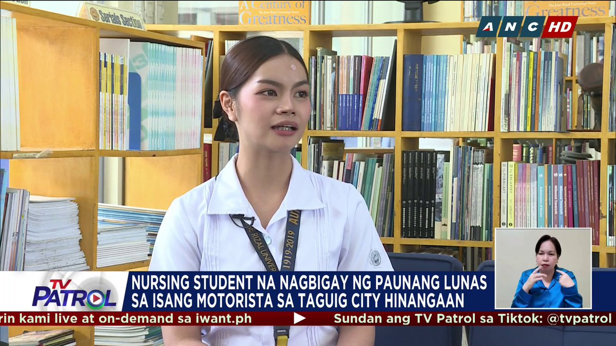 Hinangaan ang isang nursing student na agad rumesponde at nagbigay ng paunang lunas sa isang motoristang nakahandusay sa kalsada sa Taguig City. Kilalanin siya sa ulat.