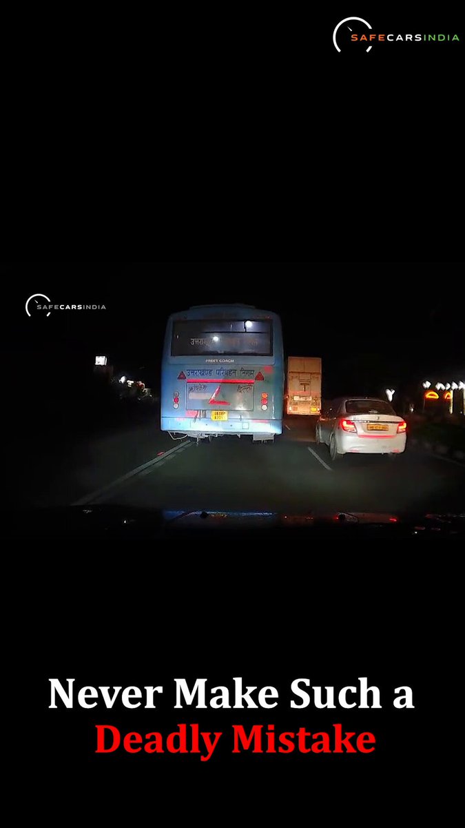 Truck and bus blocking lanes, tailgating the dashcam car, and even opening a door into traffic to step out, all happening at night.