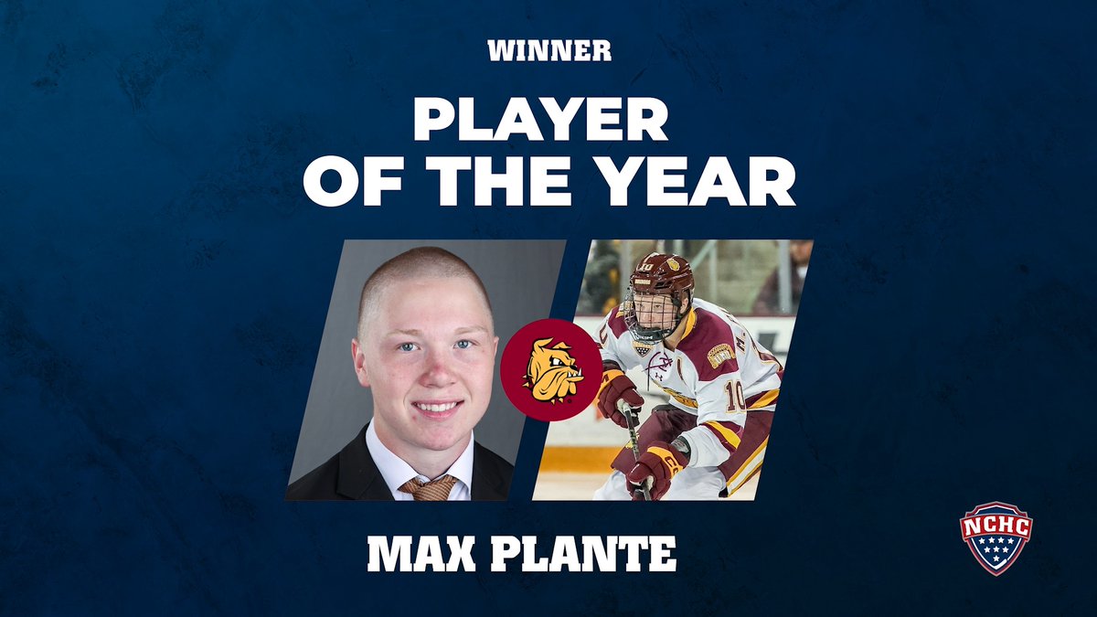 The only player from #theNational to eclipse 20 goals in the regular season (22), an All-NCHC First Team selection, and Forward of the Year… 🤩 Congratulations to UMD Men's Hockey Max Plante on being named the 2025-26 NCHC Player of the Year! 🏅 📰: #BulldogCountry // Detroit Red Wings