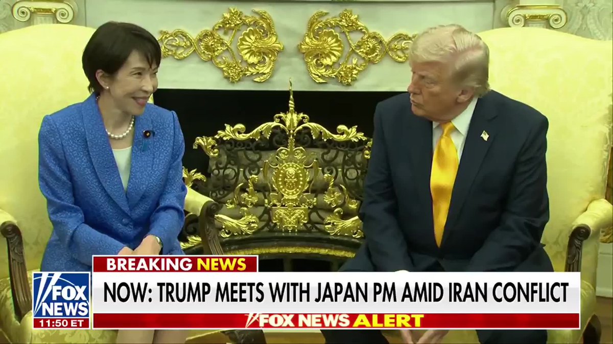 BREAKING: "I firmly believe that it is only you, Donald, who can achieve peace across the world." -Japanese Prime Minister Takaichi Sanae