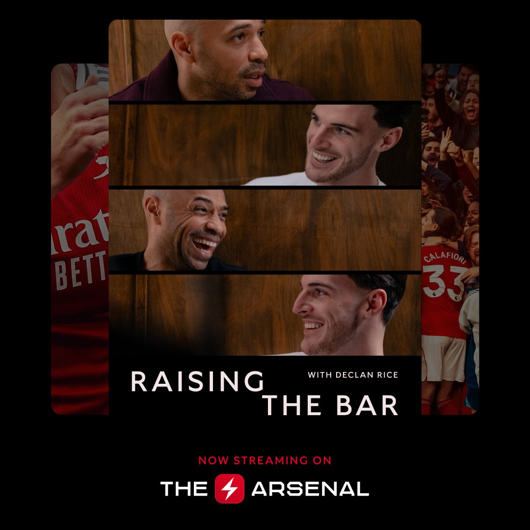 Welcome to Raising The Bar with Declan Rice - an exploration of what it means to be elite 📈 Stream Episode I with Thierry Henry on The Arsenal ⚡