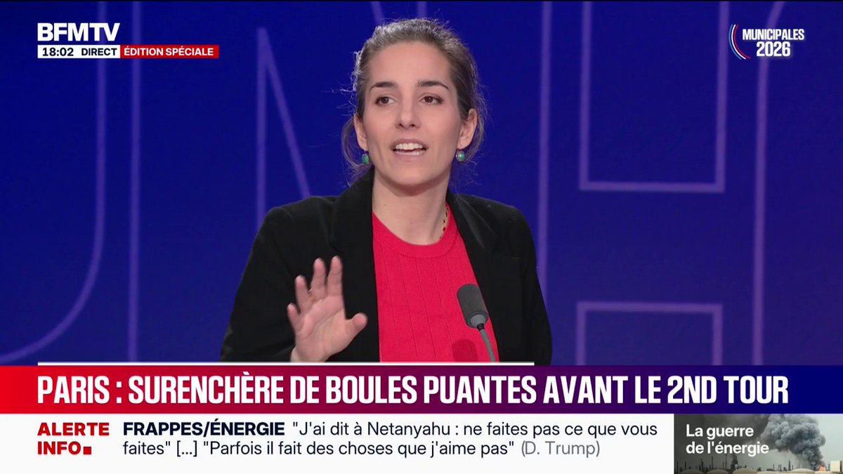 Municipales à Paris: "On a quand même un président qui a la même candidate que toute l'extrême droite française", lance Gabrielle Siry-Houari, candidate PS (liste d’Emmanuel Grégoire)