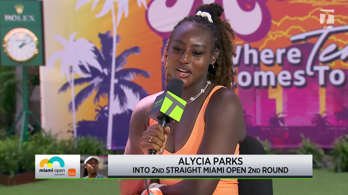 "I don't know if she's coming back. I don't when she's coming back." 😅 Alycia Parks reveals what it was like practicing and Serena Williams recently ✨ #MiamiOpen