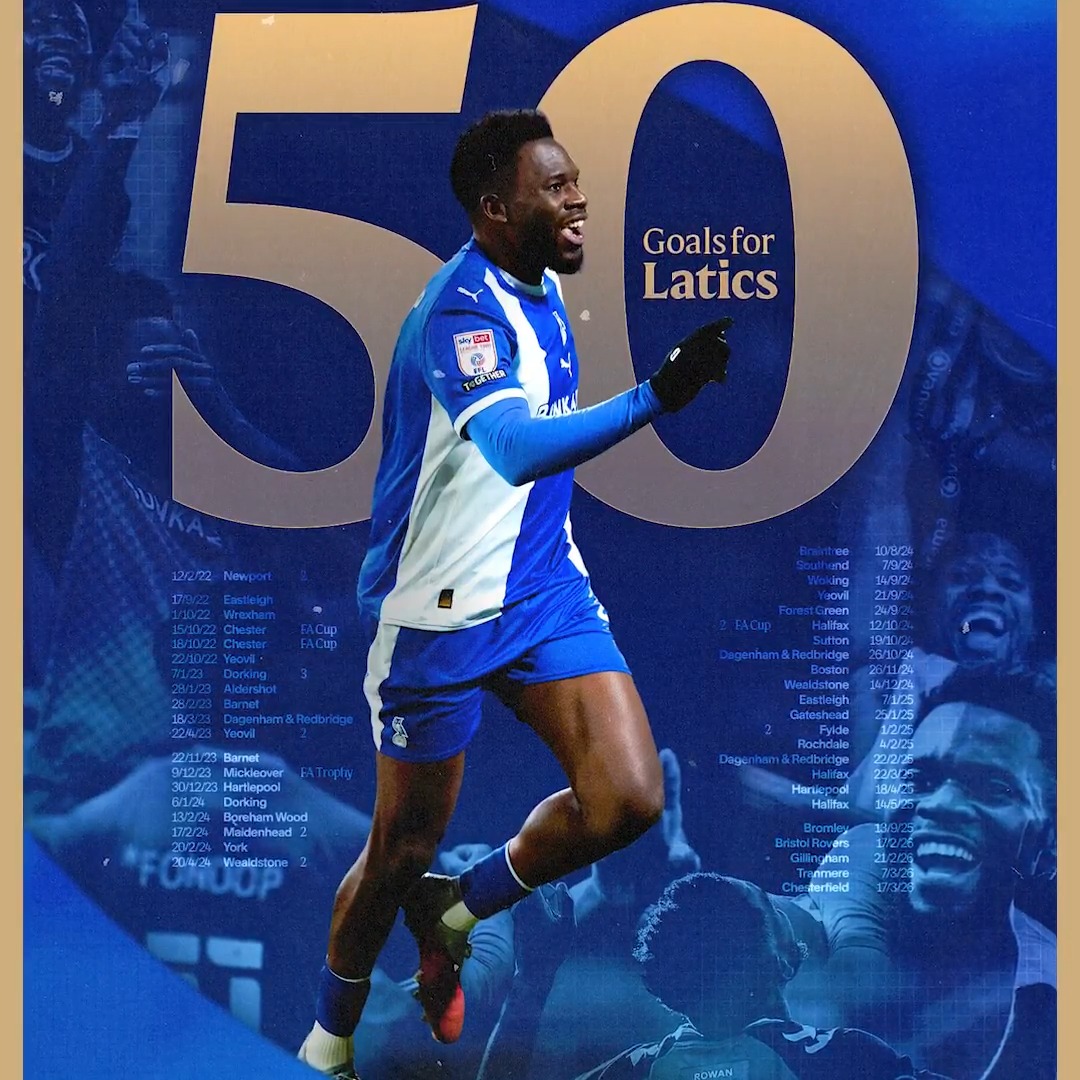 👏 The first player in over three decades to score 50 Latics goals! #oafc