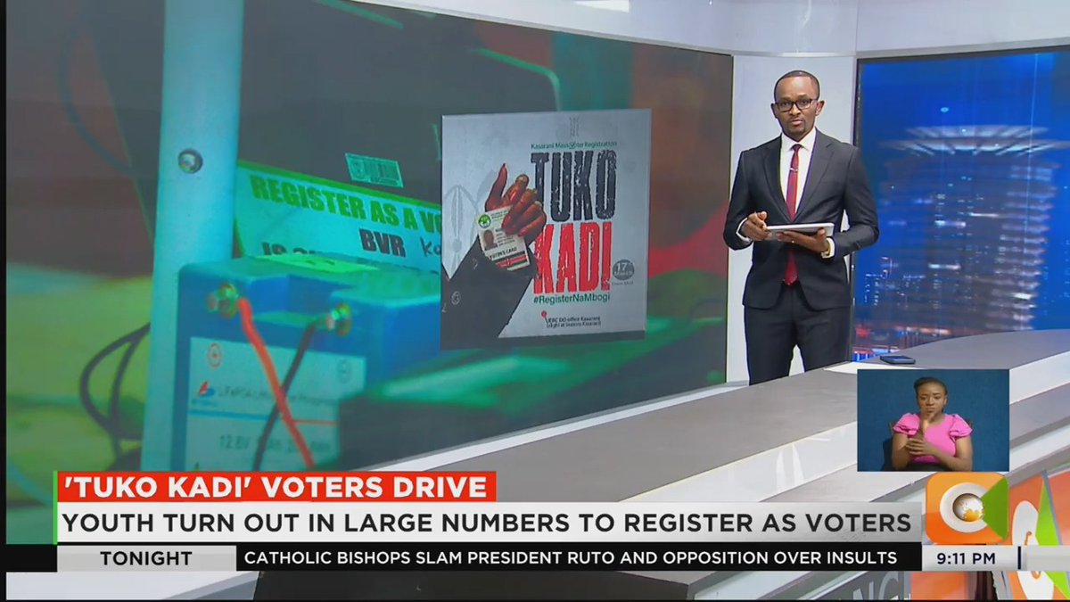 'Tuko Kadi' Voters Drive: Youth turn out in large numbers to register as voters Hundreds of youth flood IEBC centres in Nairobi Youth: We are ready for the 2027 general election #CitizenTonight