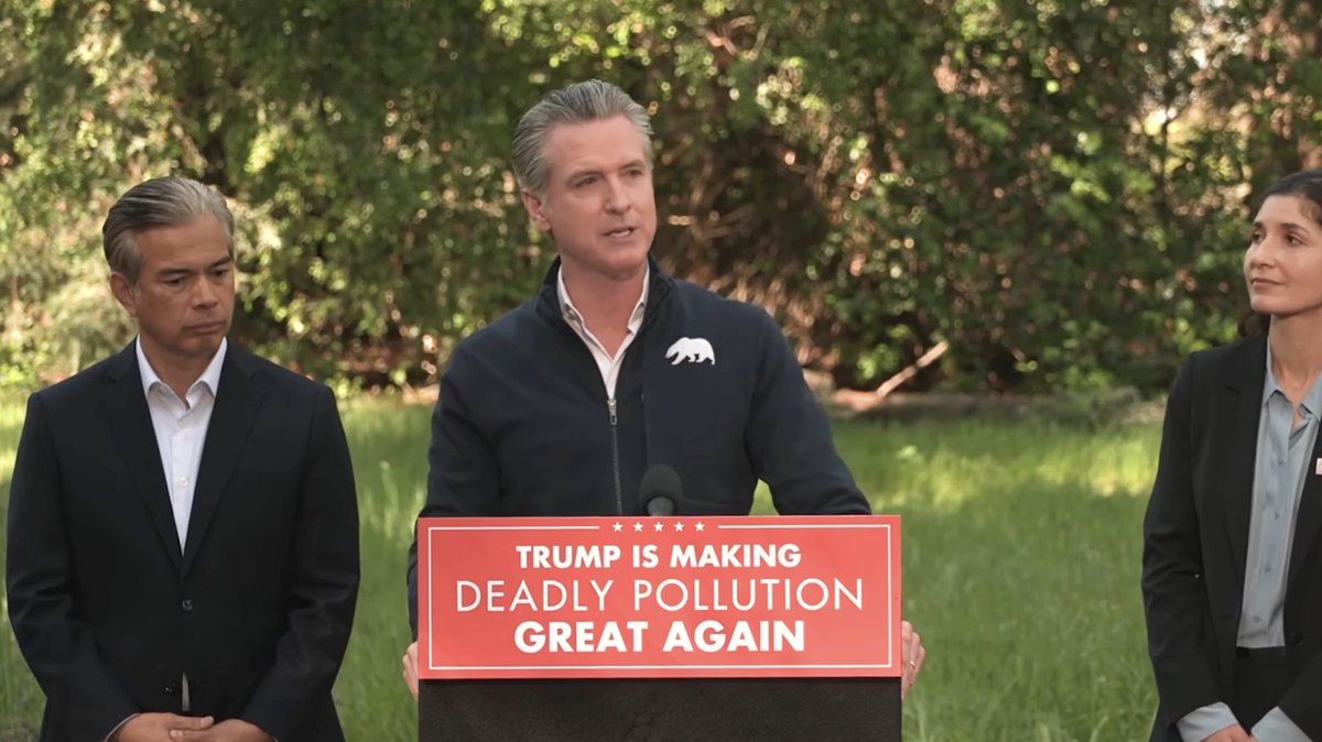 Donald Trump wants to make pollution great again. He is breaking laws meant to protect Americans from climate pollution — all to enrich Big Oil and his rich friends. California will fight this lawlessness in court.