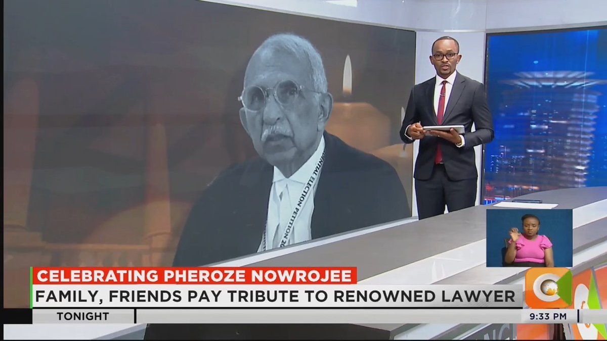 Celebrating Pheroze Nowrojee: Family, friends pay tribute to renowned lawyer Trees planted at Kilimani Primary in his honour Galana Road to be renamed after Pheroze Nowrojee #CitizenTonight