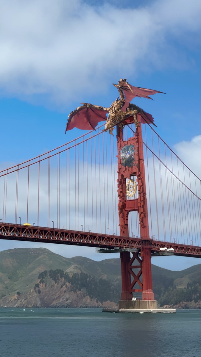 Launch day just got more golden. Behold, Golden Star has landed on the Golden Gate Bridge! #CrimsonDesert #OutToday VFX brought to "life" by artists at Busterwood studio and Liquid Advertising.