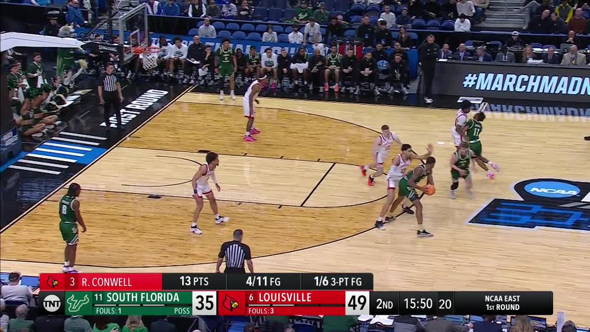 Ryan Conwell makes it look easy 😮💨 #MarchMadness Louisville Men's Basketball