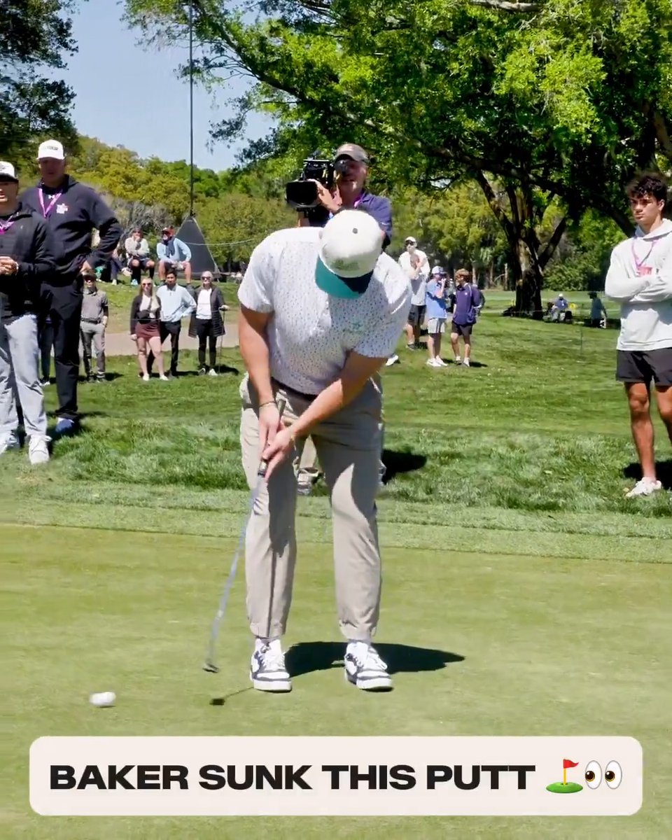 Golf clap for this Baker Mayfield putt 👏 🎥: @pgatour