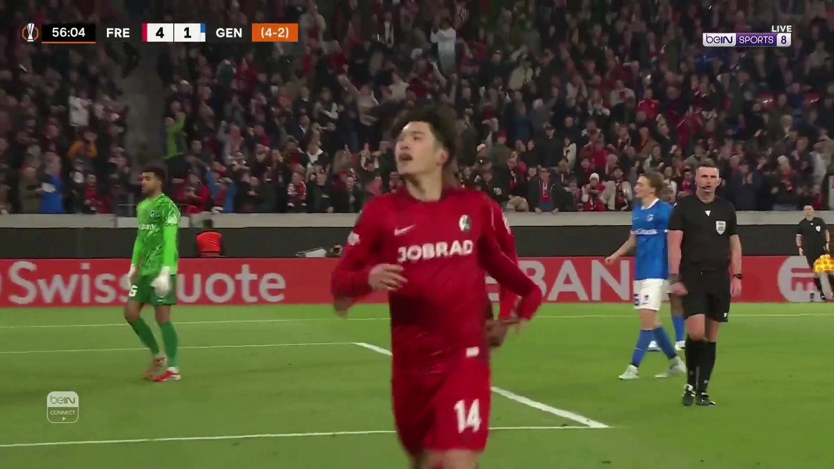 يويتو سوزوكي يضيف الهدف الرابع لفرايبورغ في شباك جينك #الدوري_الأوروبي