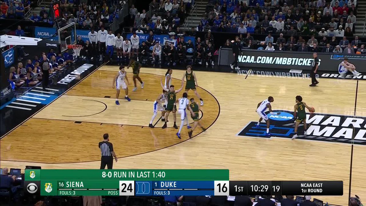 SAINTS ON A 10-0 RUN 🤯 #MarchMadness Siena Basketball