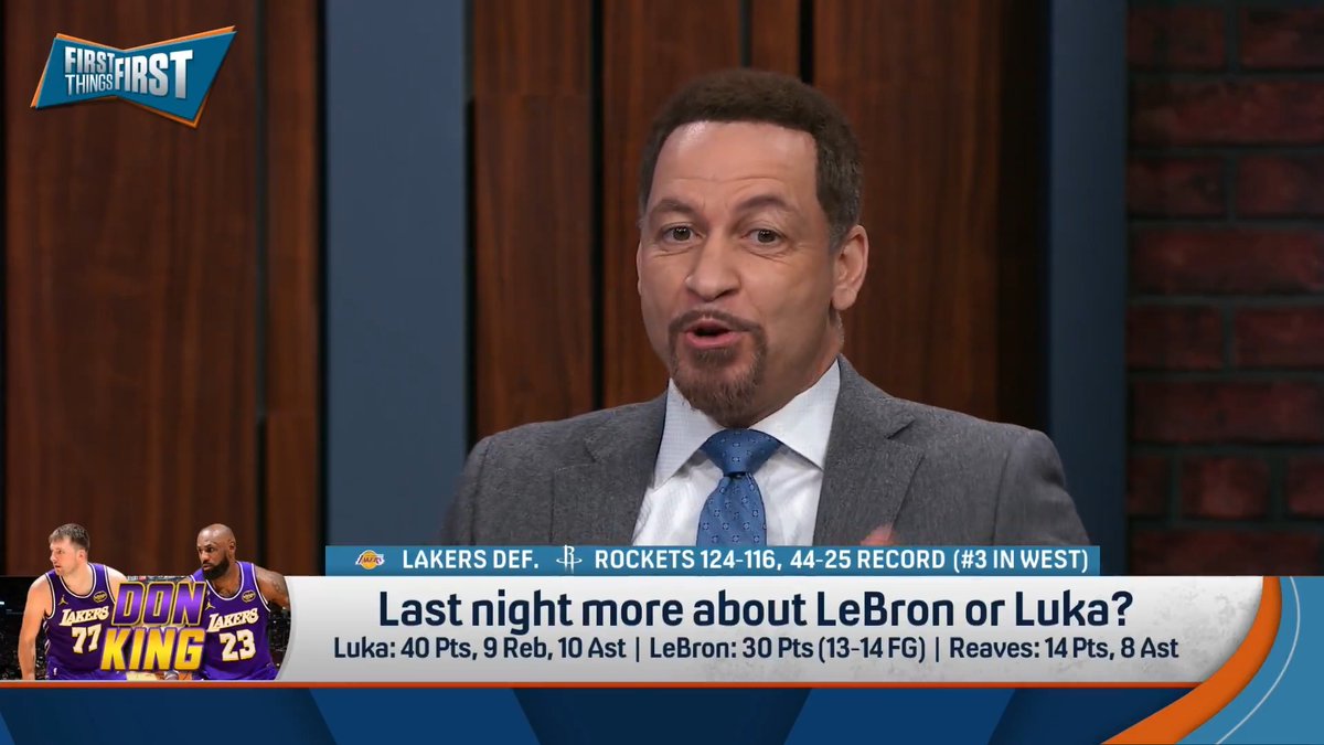 “In a vacuum, this would be about Luka…I think LeBron was the story. Just his ability to not only accept the role, but now thrive in it.” Chris Broussard says LBJ is finally accepting and mastering his role as the third guy: