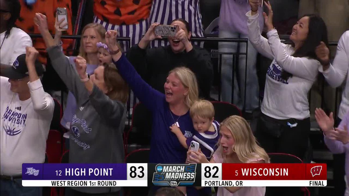 HIGH POINT TAKES DOWN WISCONSIN! Brad Nessler had the call for TBS. 🏀🚨🎙️ #MarchMadness #NCAATournament