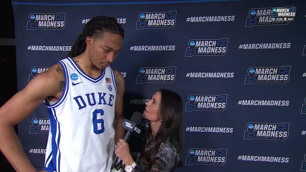 "We thought it was going to be a cakewalk going into this game so now we know what it is so we just have to respond back." Duke's Maliq Brown spoke with @TracyWolfson at halftime.