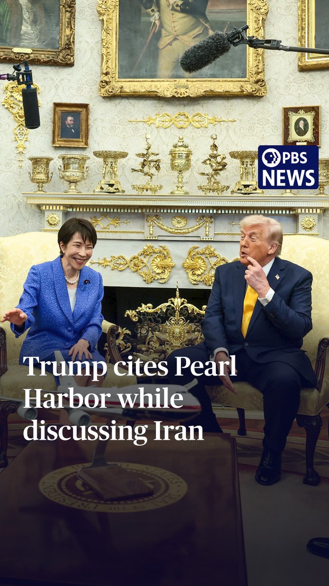 President Donald Trump referenced the 1941 Japanese attack on Pearl Harbor during an Oval Office meeting with Japan's prime minister on Thursday. A reporter asked Trump why he did not inform U.S. allies in Europe and Asia, like Japan, before attacking Iran in late February. "We didn't tell anybody about it because we wanted surprise. Who knows better about surprise than Japan?" the president responded while sitting next to Japanese Prime Minister Sanae Takaichi. "Why didn't you tell me about Pearl Harbor? Right?" The Japanese bombing of the U.S. Naval station in Pearl Harbor, Hawaii, killed 2,390 U.S. military personnel and civilians on Dec. 7, 1941. The attack launched the U.S. into World War II.