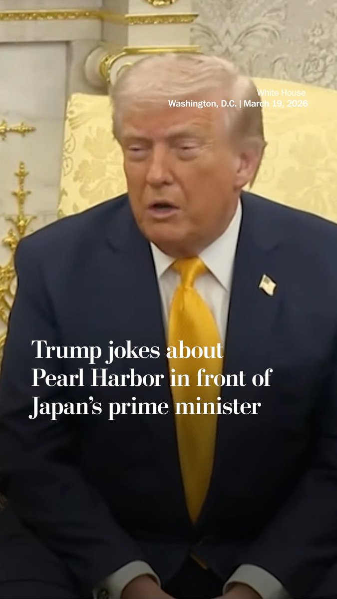 Meeting in the Oval Office, President Trump made a joke about Pearl Harbor to Japanese Prime Minister Sanae Takaichi. "Who knows better about surprise than Japan?" asked Trump. "Why didn't you tell me about Pearl Harbor?"