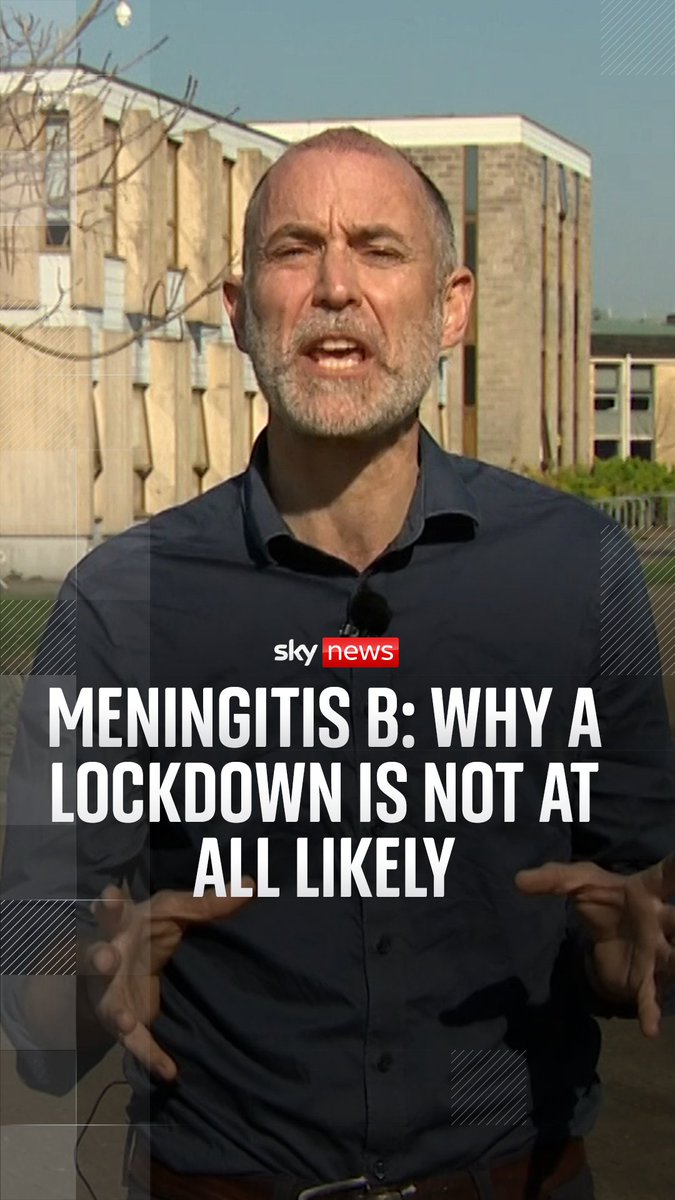 The MenB bacteria is not as contagious as infections such as measles or COVID-19, and transmission requires close and prolonged contact. Sky's Tom Clarke explains why a lockdown is not at all likely. Live updates: