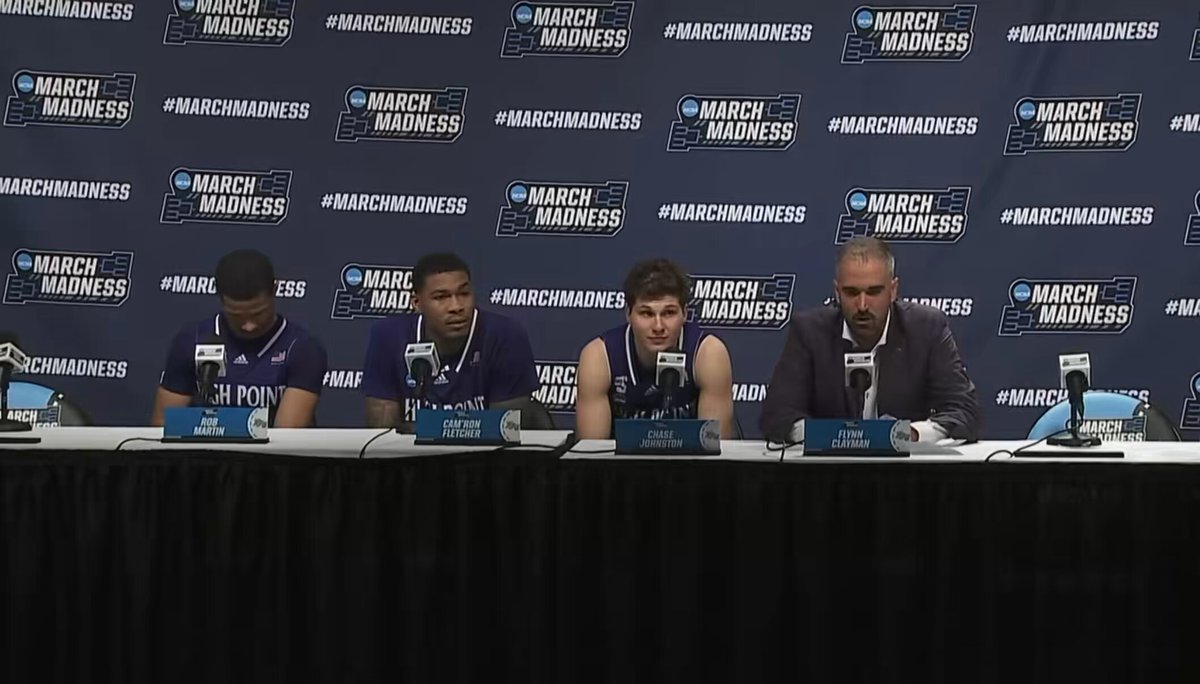 Flynn Clayman after High Point’s R64 win: “It's pretty obvious that something needs to be done about this non-conference scheduling... We couldn't get games... If we can get games like this on neutral courts and some home games, I think we'd know who's really the best teams."