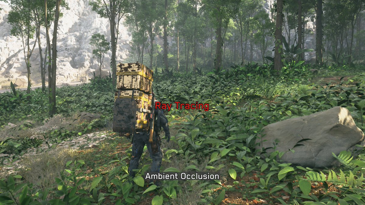 Ray Tracing in #DeathStranding2PC is quite limited, which is expected since the game wasn’t originally built with RT in mind and this is the first implementation on the Decima Engine. RT reflections only apply to some opaque surfaces, bodies of water and tar, and they still lean on standard SSR underneath. The High RT setting uses High SSR as a base, which lets it slightly outperform the heavier Very High SSR in many scenes, but it also shows more noise, especially with upscaling. RTAO, as usual is very subtle visually and doesn’t seem to impact performance at least in the scenes I tested. It mainly just bumps up VRAM usage.