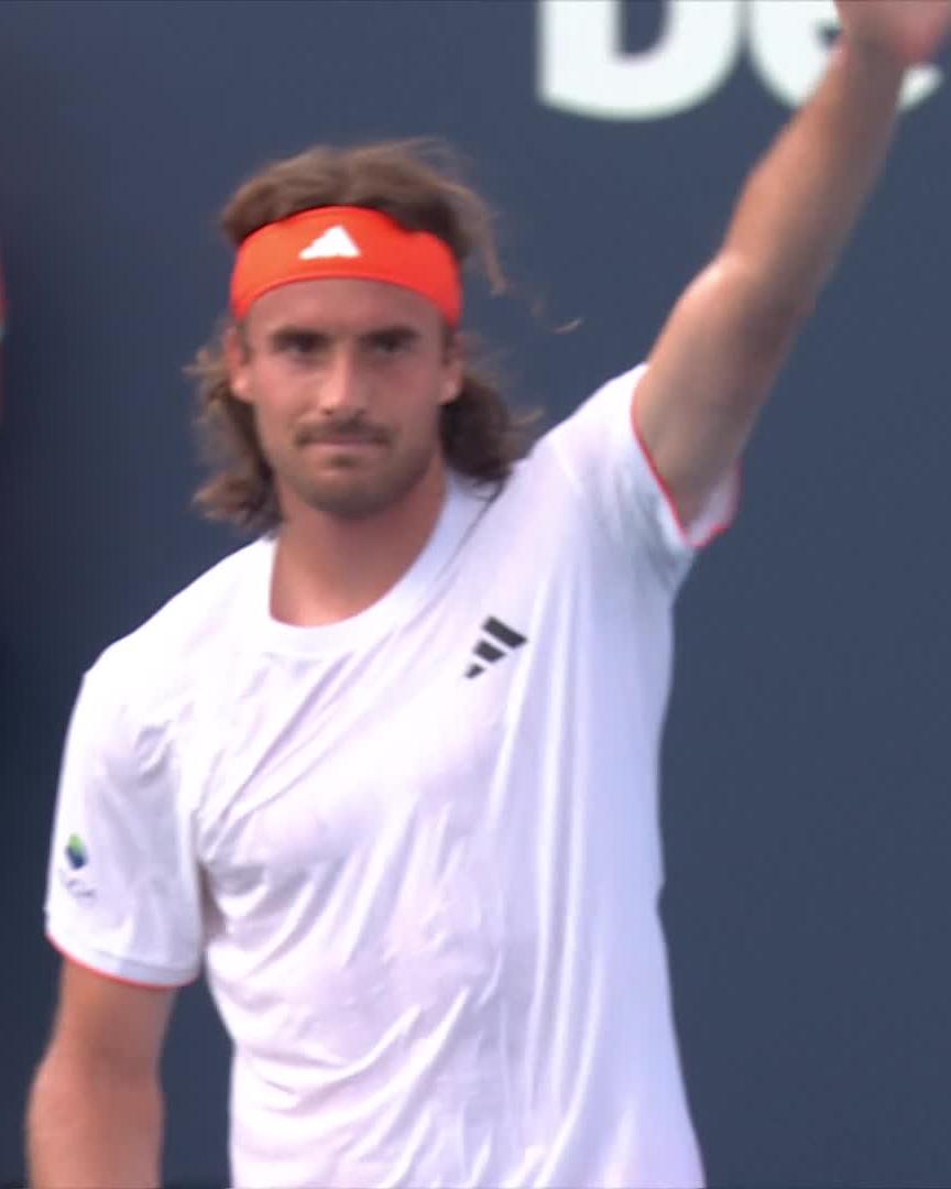 Business handled 💪 Tsitsipas defeats past Fery 6-1 7-6(4) to move into round 2 in Miami, where De Minaur awaits Stefanos Tsitsipas #MiamiOpen