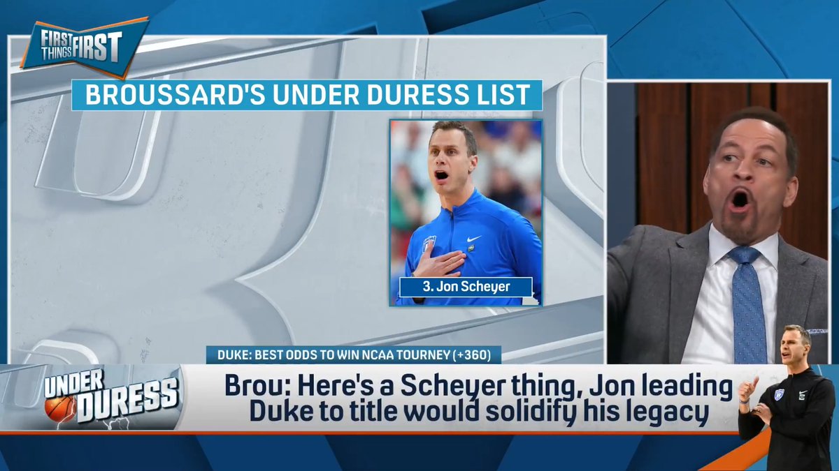 “This was going to be all motivation…But now, it actually is duress because Duke is down… Them going down to Siena…This would almost put him on the hot seat.” Chris Broussard is giving Jon Scheyer and Duke Men’s Basketball the power of the BUD List to get through this game 👀