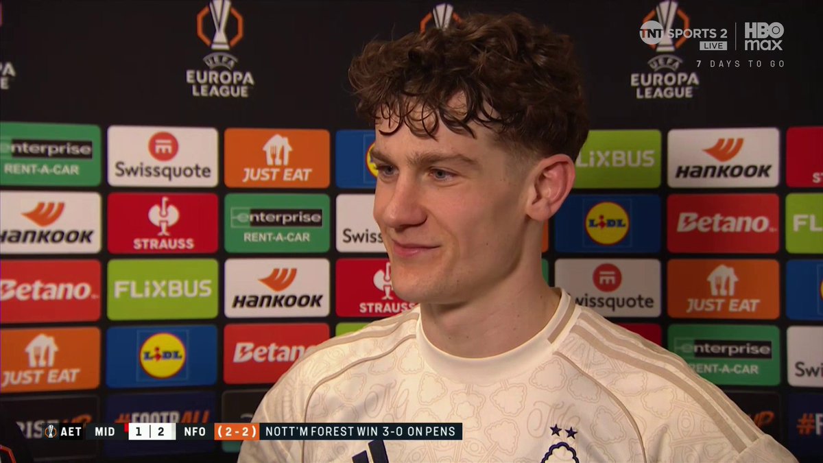 "We're still dreaming" 🙌 Ryan Yates reflects on Nottingham Forest's penalty shoot-out win over Midtjylland... 🎙️ Liam MacDevitt 📺 TNT Sports & discovery+ UK