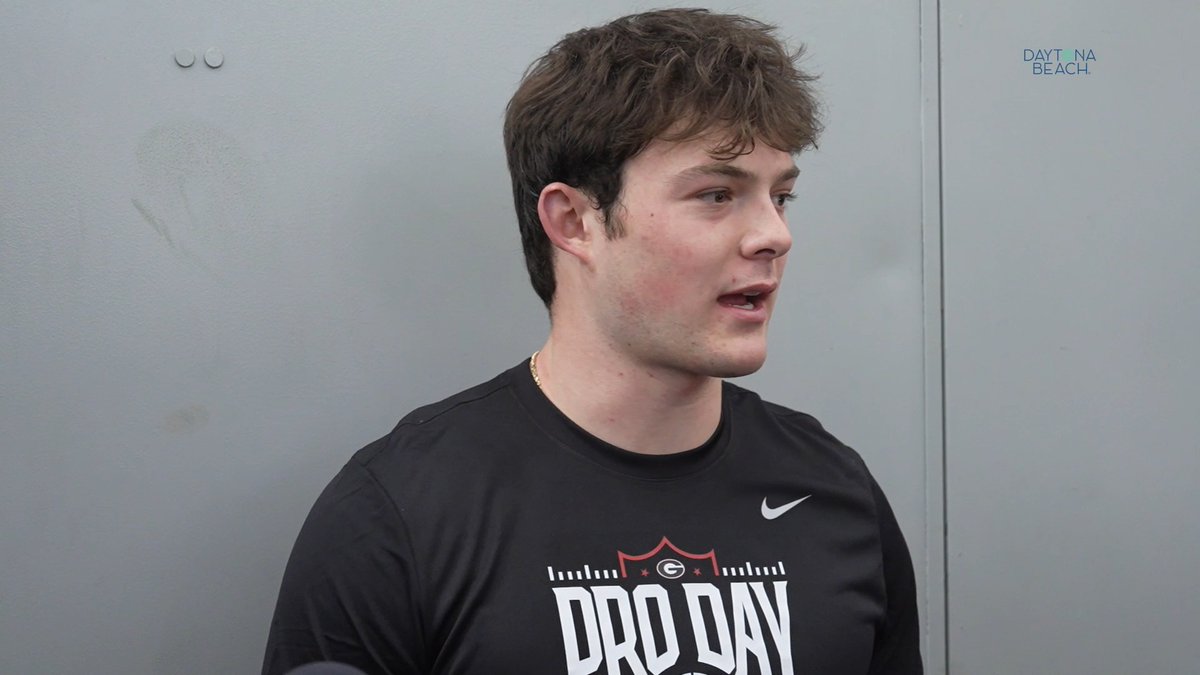 Medically cleared at the Combine. Couldn't work out anyway — liability issues. Came to Pro Day and ran a 4.44. "I'm a receiving tight end that learned how to block." Oscar Delp made his case today.
