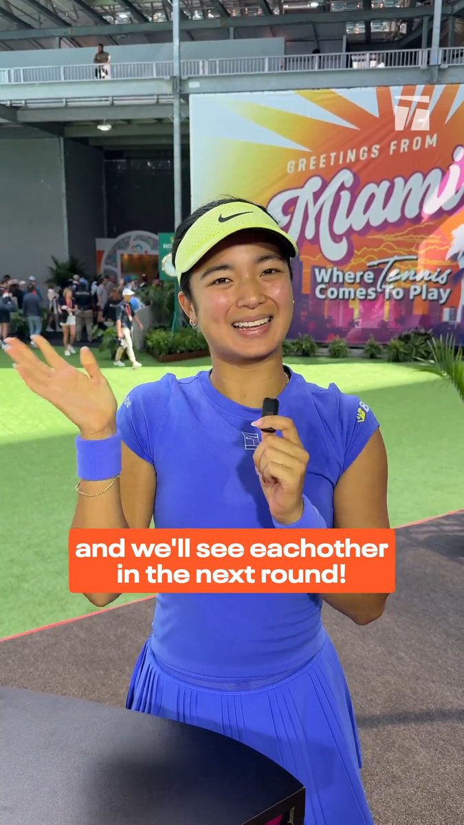 Alex Eala sends a message to her Filipino fans. 🇵🇭 #MiamiOpen #AlexEala