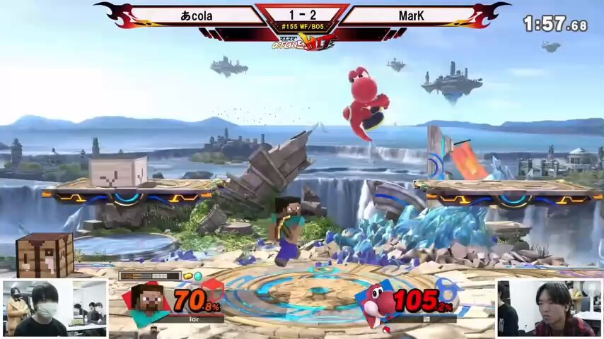 MarK takes it home! Defeating Acola's Steve and Hurt's Sonic twice, Yoshi main MarK (MarK/まーく) wins today's stacked Maesuma'HIT weekly in an incredible run! VOD: Bracket:
