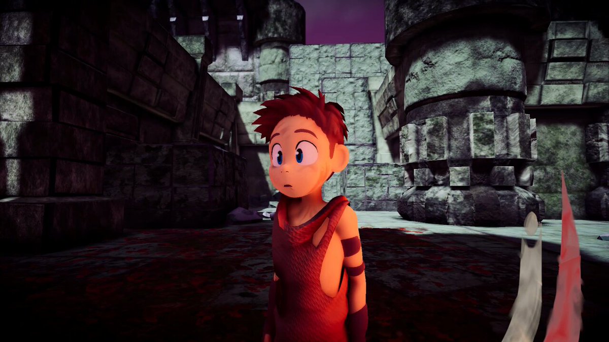 a water boy! been working on game mechanics and their respective visual effects in the game world. Tikal's clothes now dynamically get wet then eventually dry, and his hair reacts to being wet as well the (still WIP) water shader itself is also from yours truly!
