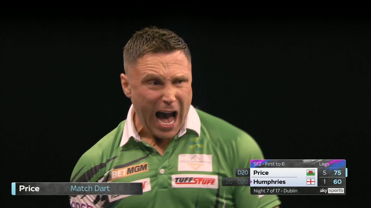 PRICE BULLDOZES HUMPHRIES 🔥 Gerwyn Price, that is sensational 🙌 Price averages an incredible 109.04 to smash Luke Humphries 6-1 and set up a tantalising final against Luke Littler! 📲 #PLDarts | SF2