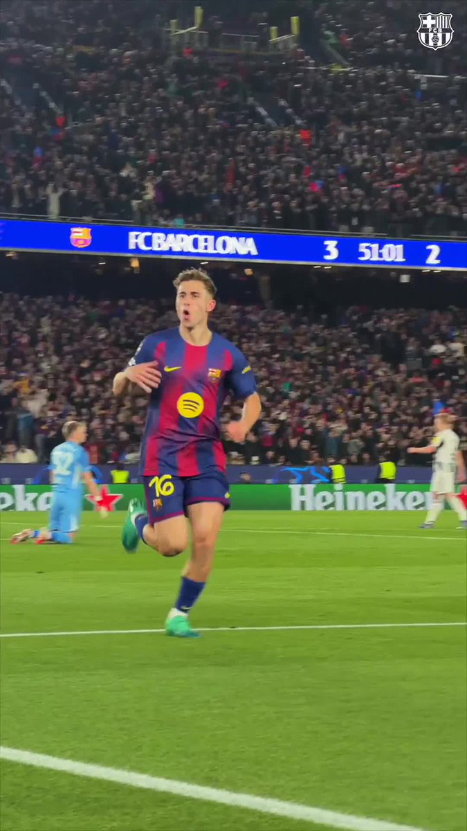 This is what it feels like to score a goal at Spotify Camp Nou 😍