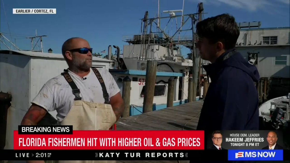 Florida fisherman attacks Trump over Iran war: "What are we really doing there besides raising our prices? ... Make America Great Again? We're tearing America apart right now. It's sad because it's the working class people that are suffering the most."