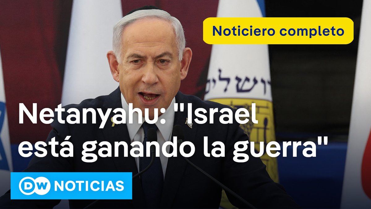 🔴 DW Noticia 19 marzo: Irán ya no puede producir uranio ni misiles balísticos, dice Netanyahu El primer Ministro Israelí asegura que la guerra podría teminar más rápido de lo que se cree, aunque afirmó que su Gobierno no está contando los días para acabar con el conflicto. Asimismo, negó que Israel haya arrastrado al presidente de Estados Unidos, Donald Trump, a una guerra contra Teherán.