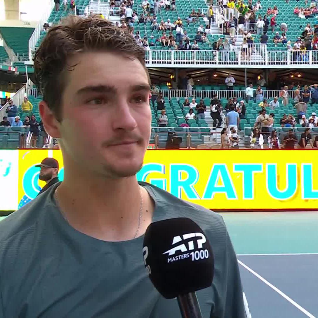 João Fonseca on facing Alcaraz next in Miami: “Excited for sure. I don’t know the other players but me, I look forward to playing against the top players. I played last tournament against Jannik. Now playing against Carlos. Just a super experience.” 🇧🇷