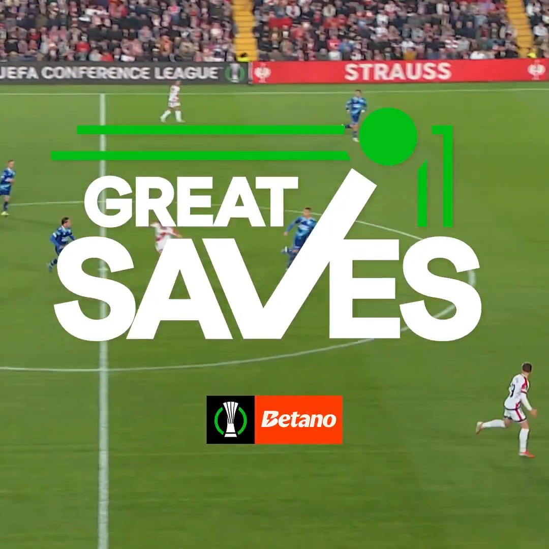 Unreal reflexes on display from Kocuk, Riznyk, Sluga and Alomerović 🤯 Which goalkeeper stole the show? 🧤 #UECLsaves | Betano Portugal 🔞