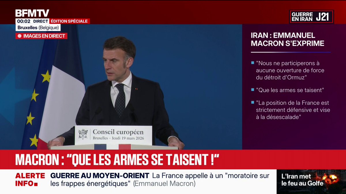 Macron: "The Israeli ground military operation as well as the bombings are unacceptable." He's been calling them unacceptable for long time. And Israel keeps doing this. Because "unacceptable" without consequences is just noise