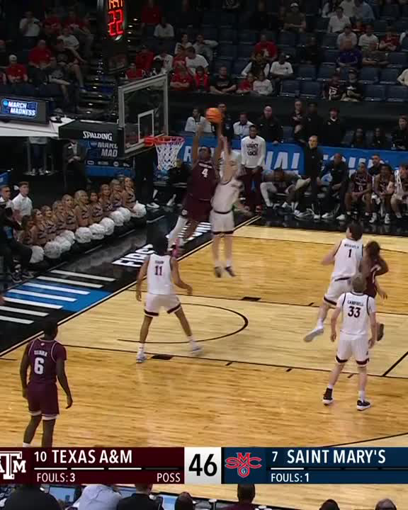 TEXAS A&amp;M BIG TIME LOB 😤 No. 10 Aggies are BLOWING OUT No. 7 Saint Mary's! Watch March Madness on TNT Sports