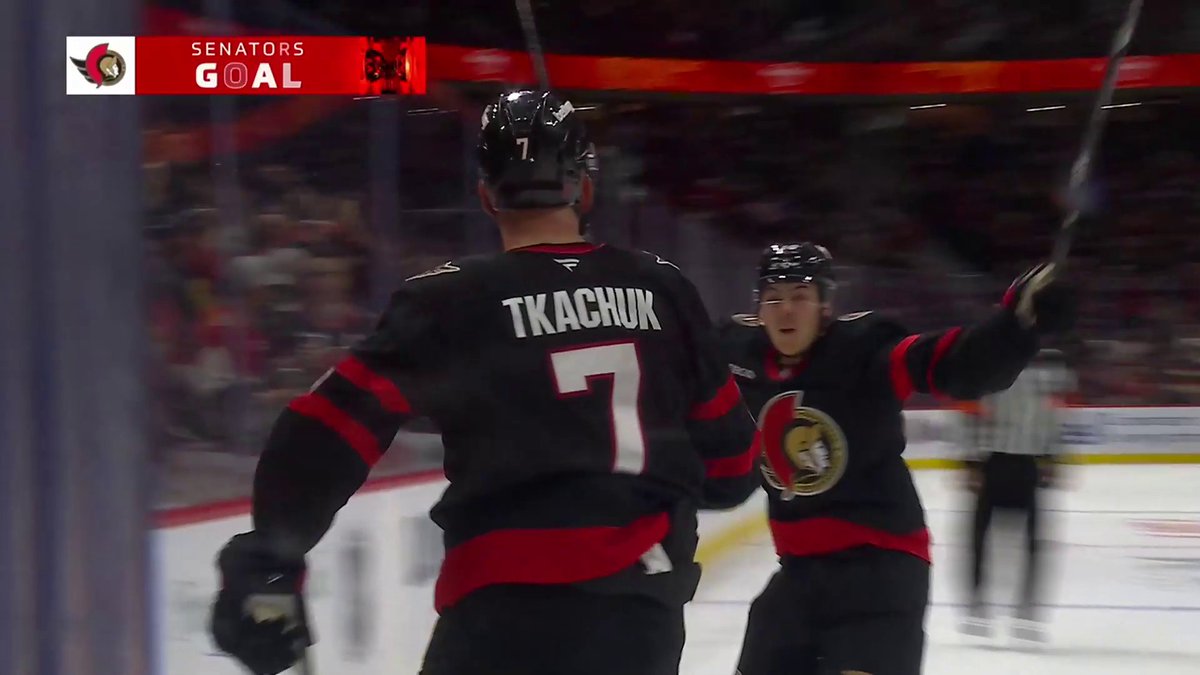 BRADY TKACHUK GIVES THE SENS THE LEAD WITH 11 SECONDS TO GO‼️