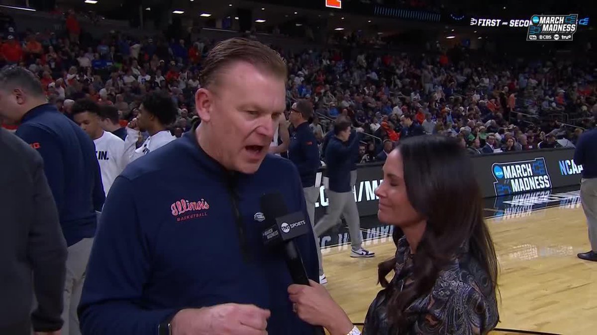 Brad Underwood tells Tracy Wolfson the Illini have a little nervous energy to start