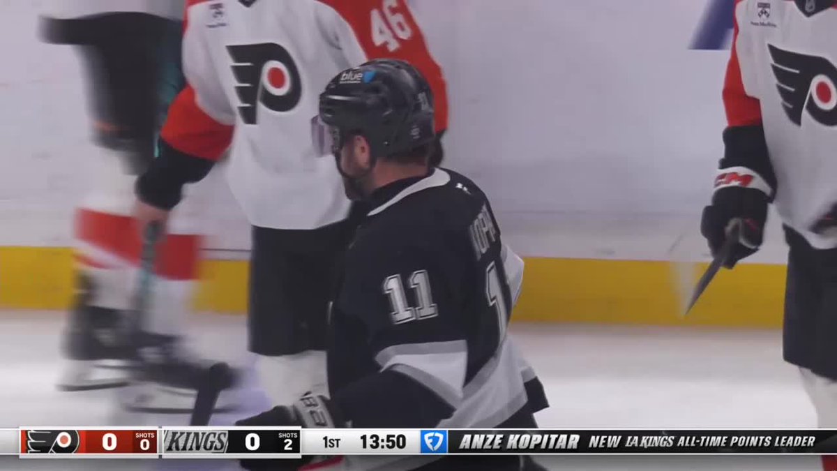 The LA Kings honored Anze Kopitar in his first game back home after setting the Kings points record 👑👏