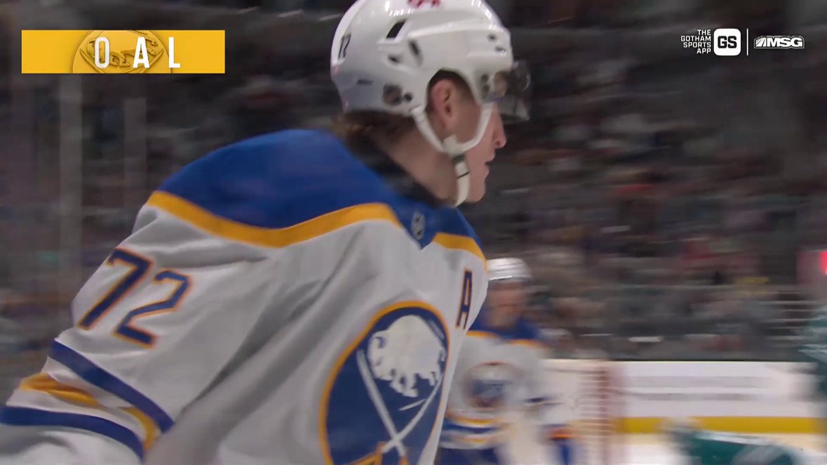 Tage Thompson scores 40 seconds into the third to give the Buffalo Sabres a four-goal lead! 🦬